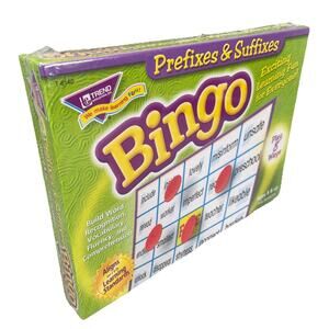 Lakeshore Bingo Prefixes & Suffixes Ages 8 & Up NEW Sealed 3 to 36 Players